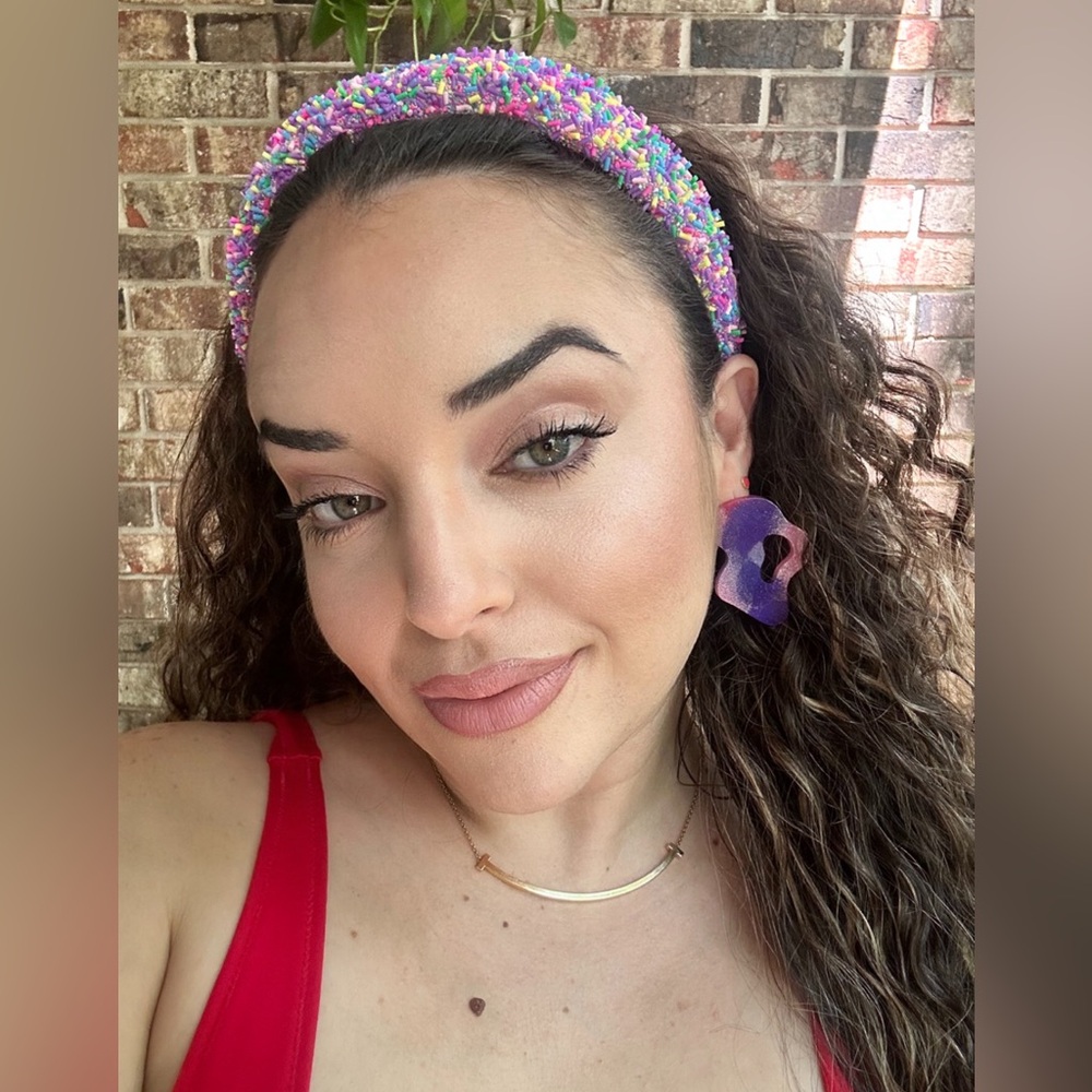Confetti Headband & Earring Set 💜